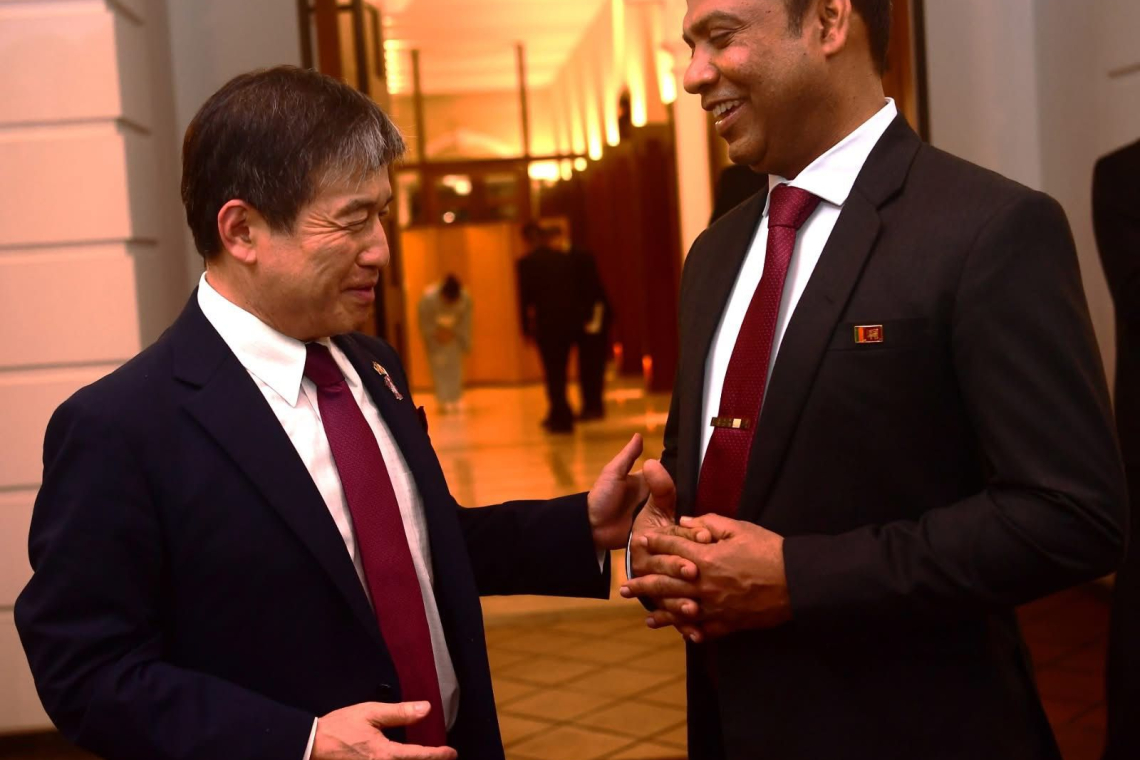 ජපානයේ නරුහිතෝ අධිරාජ්‍යයා ගේ 66 වන උපන් දිනය අමාත්‍ය වෛද්‍ය  නලින්ද ජයතිස්ස ගේ ප්‍රධානත්වයෙන්